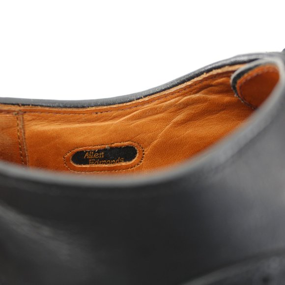 Allen Edmonds McClain Black Leather Wingtip Oxford Brogue Goodyear USA Mens 8.5 - Picture 9 of 16